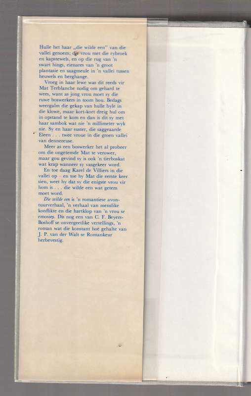 Die Wilde Een - CF Beyers-Boshoff (k1) -Roman
