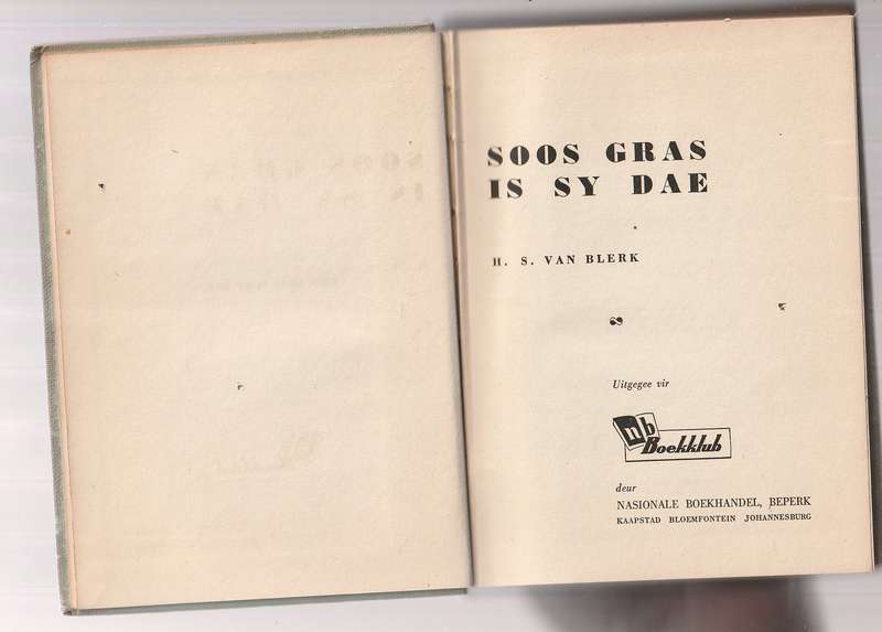 Soos gras is sy dae - HS van Blerk