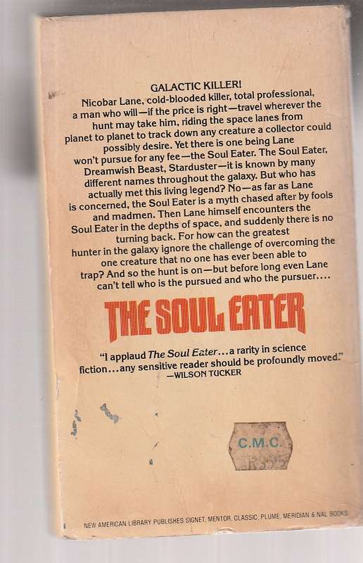 The Soul Eater - Mike Resnick - Lane is a hunter - he is hunting the Soul Eater - Sci Fi