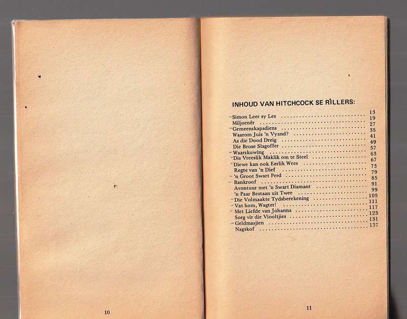 Hitchcock se Rillers - Brandwag Stories in Boekvorm - Rillers - Horror