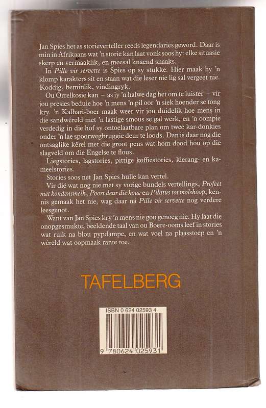 Pille vir Servette - Jan Spies vertellings nr 4