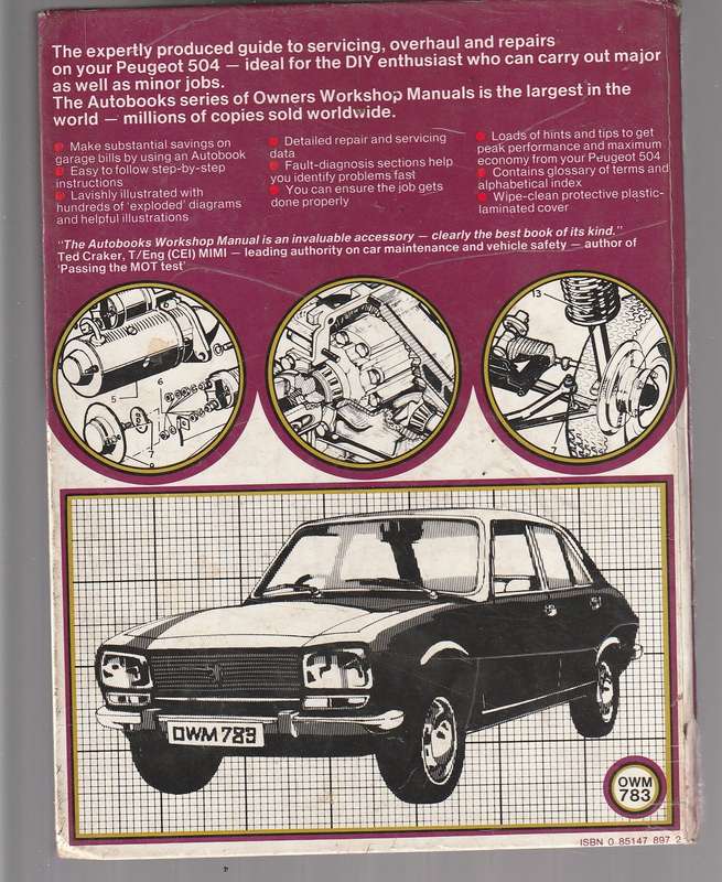 Owners Workshop Manual Peugeot 504 1968-79