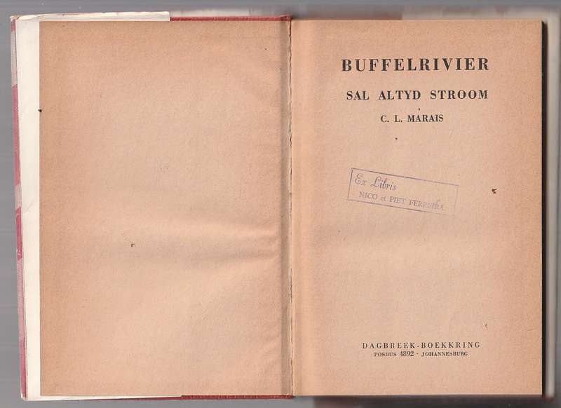 Buffelsrivier sal atyd stroom - CL Marais - n Boere oorlog verhaal