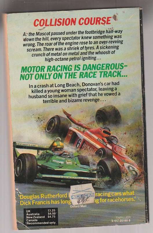 Collision Course - Dick Francis - His wife was killed on the raceway - he craved revenge