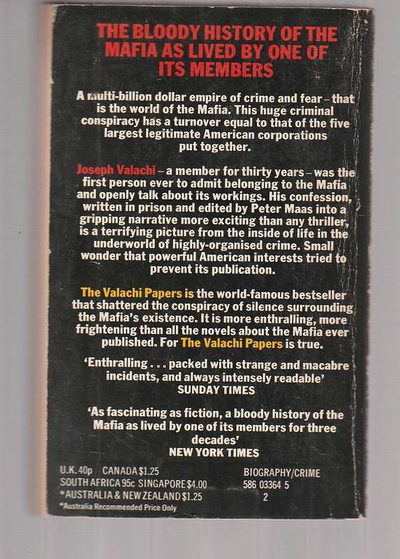 The Valachi Papers -  Peter Maas - The conspiricy of silence was shattered