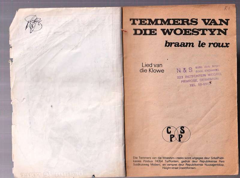 Lied van die Klowe - Braam Le Roux - Temmers van die Woestyn 34
