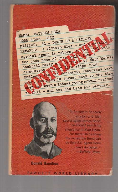Death of a Citizen - Donald Hamilton - A Matt Helm Spry thriller