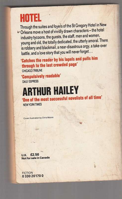 Hotel - Arthur Hailey - guests - tycoons - blackmail - robbery an a takeover battle