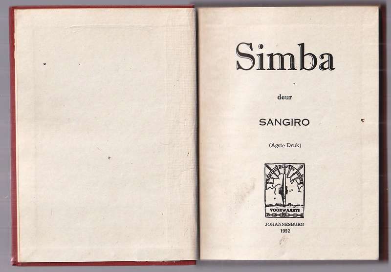 Simba - Sangiro - 1952 - Jag avonture