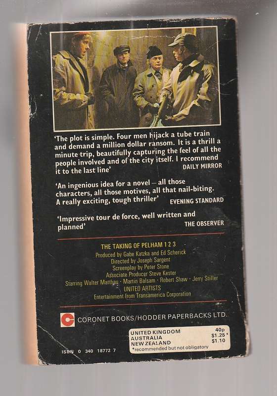 The taking of Pelham 123 - John Godey - Book of the action packed movie