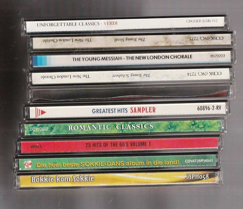 Lot of 10 - Variety pack of music CD's - see pictures for titels and details (MCD031)
