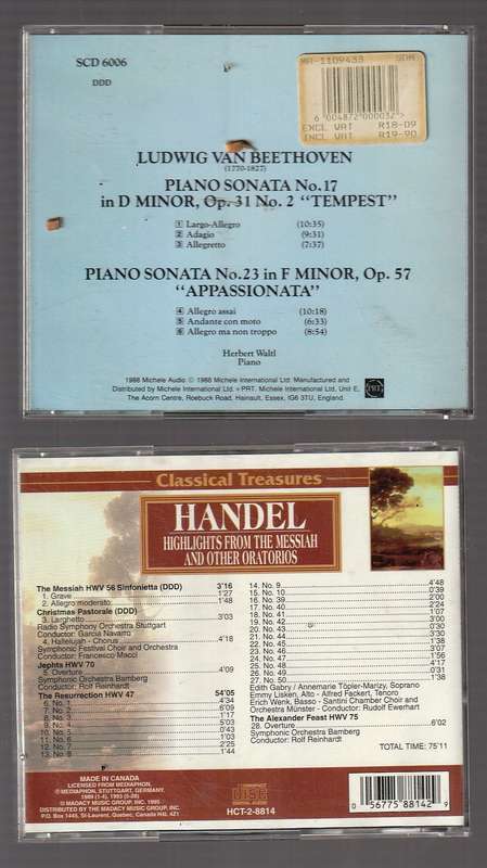 Lot of 10 - Lovely collection of Classical Music CD's - Check Pictures for Details (MCD30)