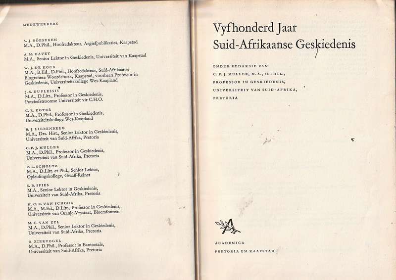 500 Jaar Suid-Afrikaanse Geskiedenis - CFJ Muller
