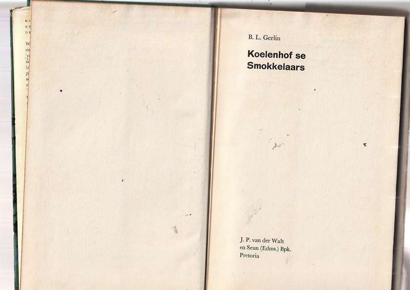 Koelenhof se Smokkelaars - BL Gerlin - Jeug Avontuur