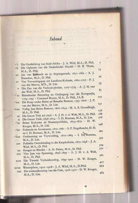 Geskiedenis van Suid-Afrika - AJA vander Walt
