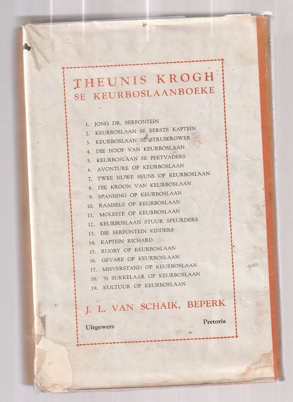 Spanning op Keurboslaan - (nr 9) - Theunis Krog 1959 uitgawe