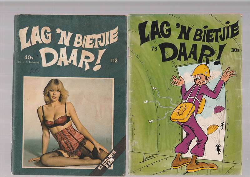 Lot van 6 - Lag n Bietjie Daar Tydskrifte (Comics - Grappe - cartoons- meisies met sterretjies)