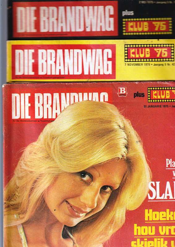 Lot van 3 Brandwag tydskrifte - 2 Mei 75 / 7 Nov 75 / 31 Jan 75