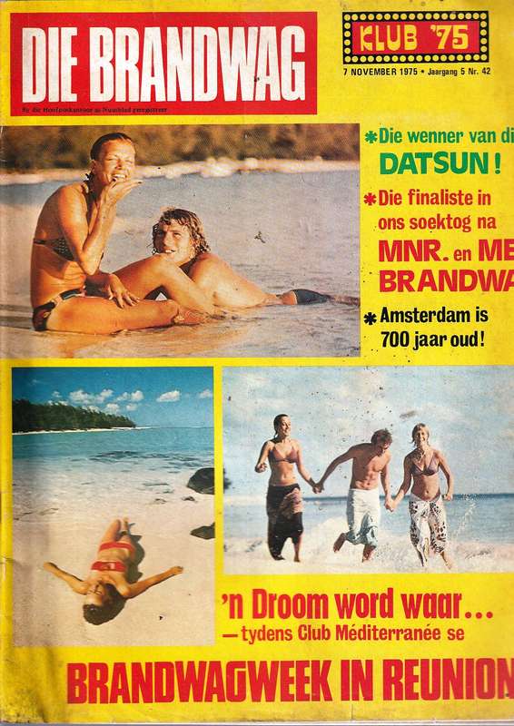 Lot van 3 Brandwag tydskrifte - 2 Mei 75 / 7 Nov 75 / 31 Jan 75