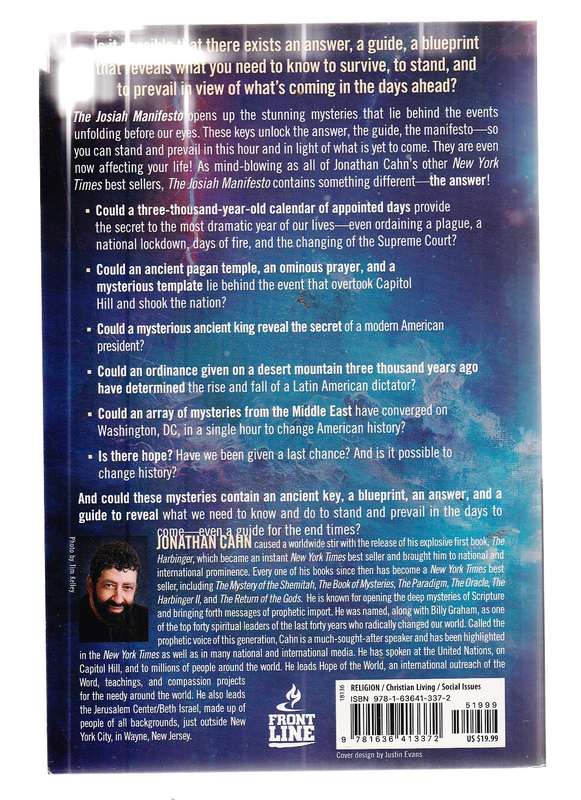 The Josiah Manifest - Jonathan Cahn - Ancient mysteries - end times guide
