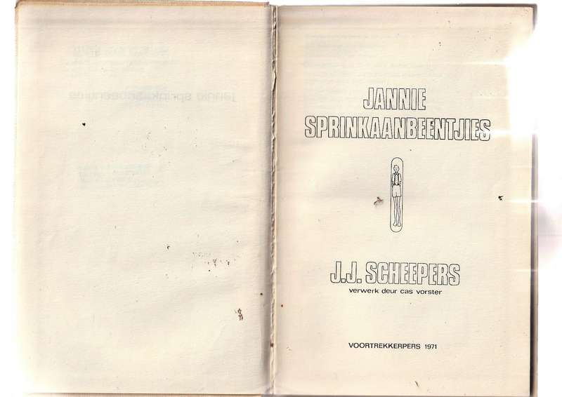 Jannie Sprinkaanbeentjies - JJ Scheepers (1971) - Jeug avontuur
