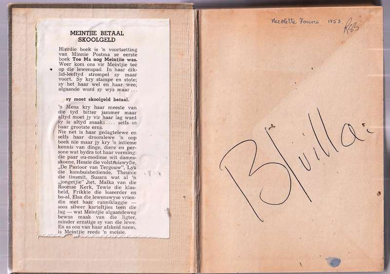 Meintjie betaal skoolgeld - Minnie Postma 1950 - Meintjie Reeks