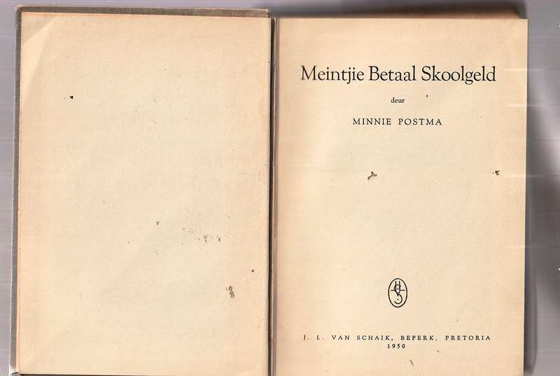 Meintjie betaal skoolgeld - Minnie Postma 1950 - Meintjie Reeks