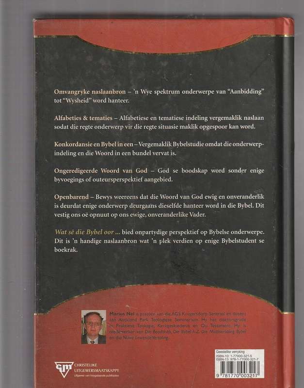 Wat se die Bybel oor.. - Marius Nel - Allesomvattende Bybel gids