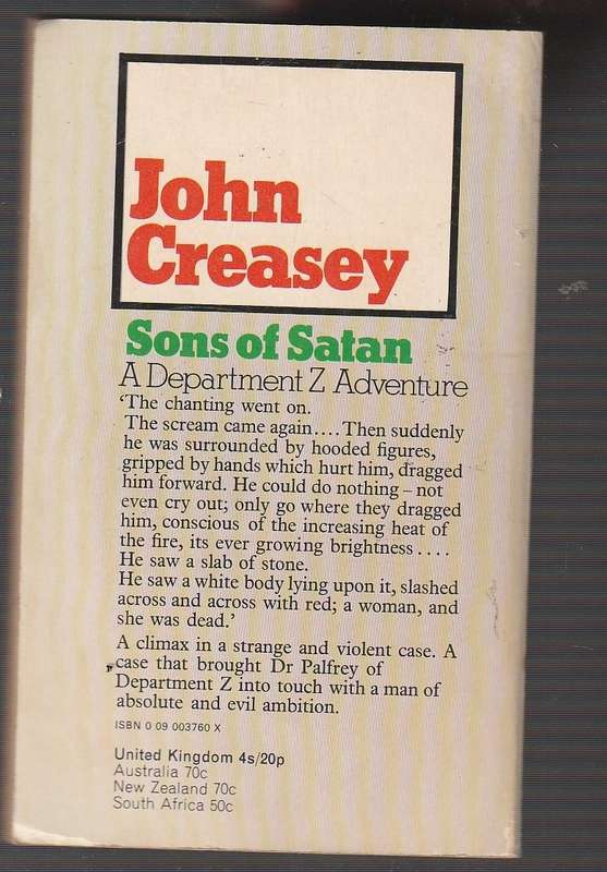 Sons of Satan - John Creasey - A Department Z crime mystery