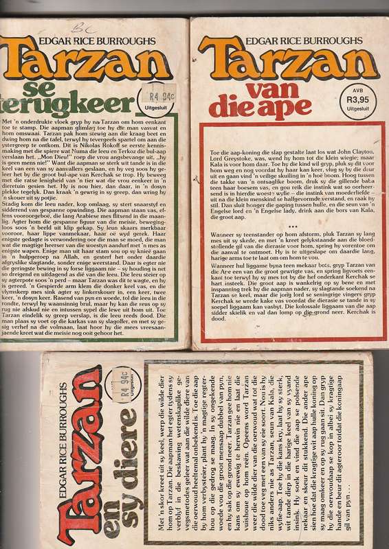 Lot van 12 Tarzan Boeke - ER Burroughs- Nr's 1 - 12 volledige stel Olympos uitgawes