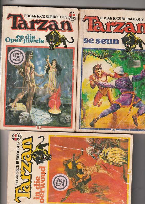 Lot van 12 Tarzan Boeke - ER Burroughs- Nr's 1 - 12 volledige stel Olympos uitgawes