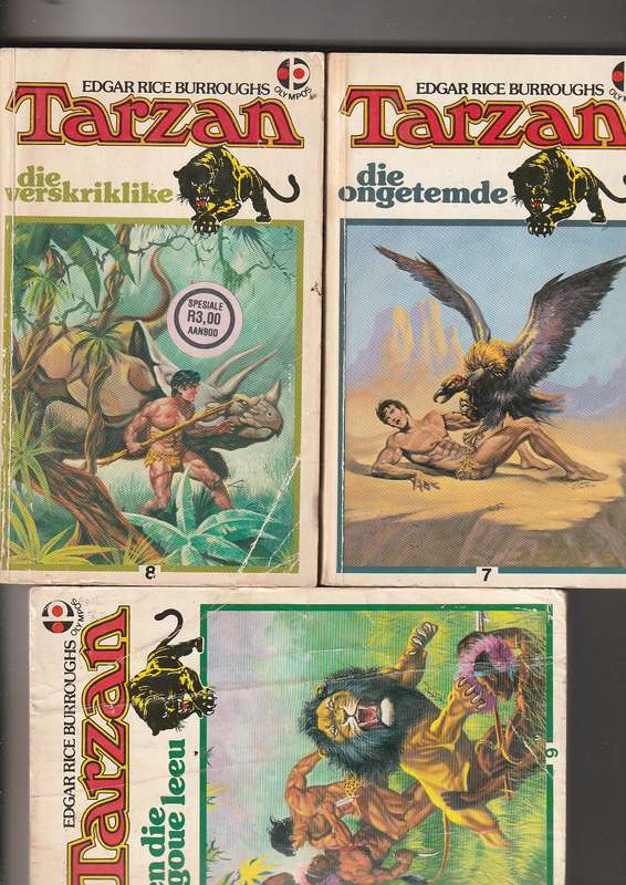 Lot van 12 Tarzan Boeke - ER Burroughs- Nr's 1 - 12 volledige stel Olympos uitgawes