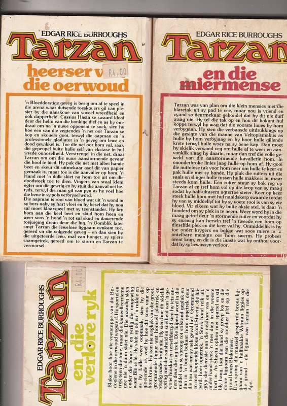 Lot van 12 Tarzan Boeke - ER Burroughs- Nr's 1 - 12 volledige stel Olympos uitgawes
