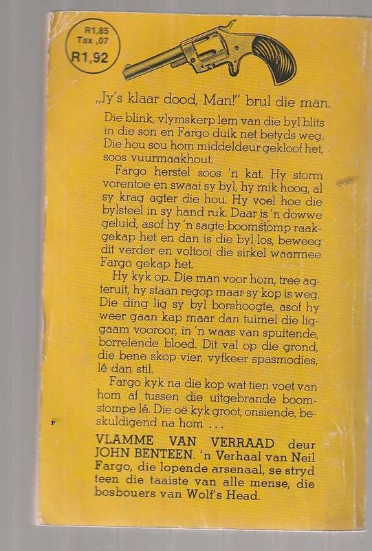 Vlamme van Verraad - John Benteen - Fargo Western