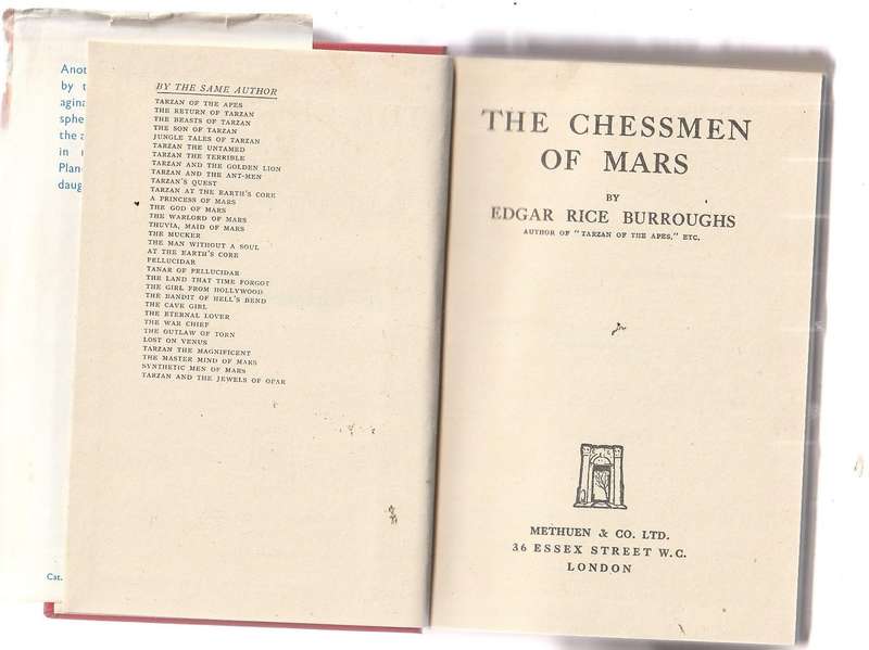 The Chessmen of Mars - Edgar Rice Burroughs - Martian Chronicals 50's print