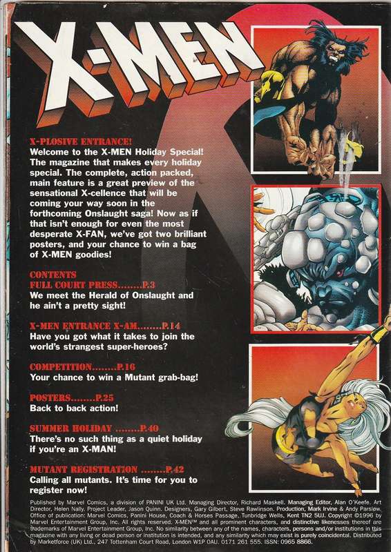 X-Men Holiday special comic Summer 1996 - Modern Image comic
