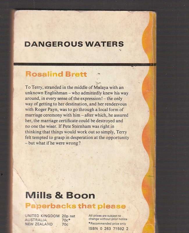 Dangerous Waters - Rosalind Brett - Mills & Boon Romance