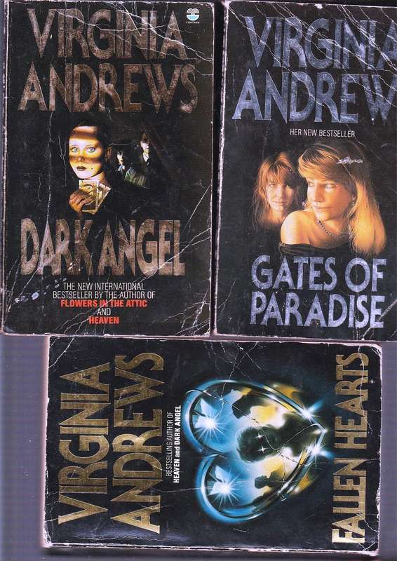 Lot of 3 Virginia Andrews Thrillers - Fallen Hearts / Gates of paradise / Dark angel
