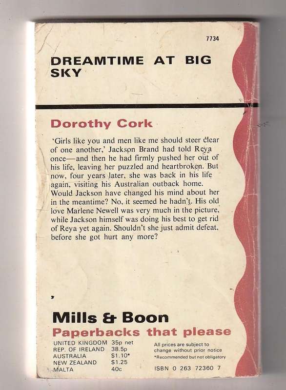 Dreamtime at Big Sky - Dorothy Cork - Mills & Boon