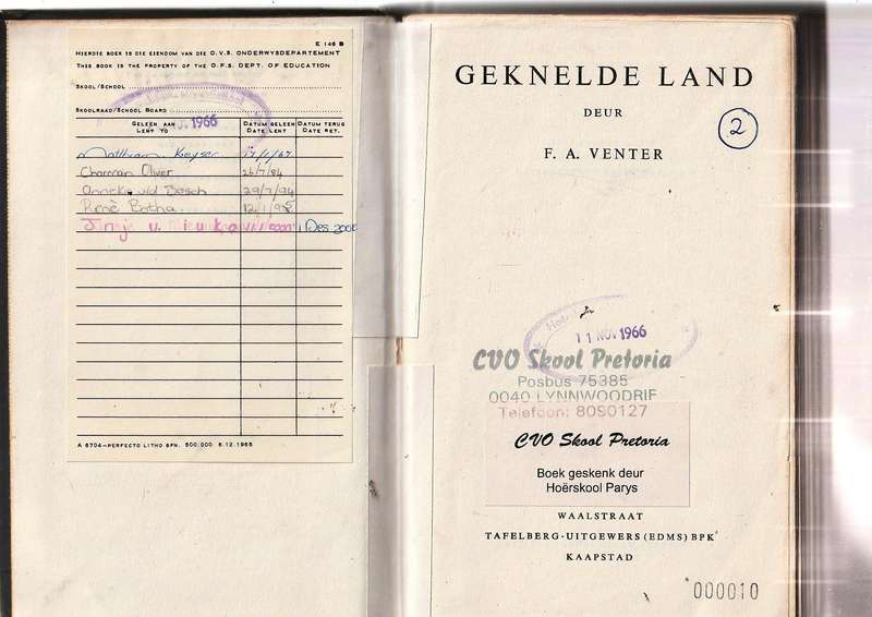 Gekenelde Land - FA Venter - Die eerste boek in die groot trek reeks