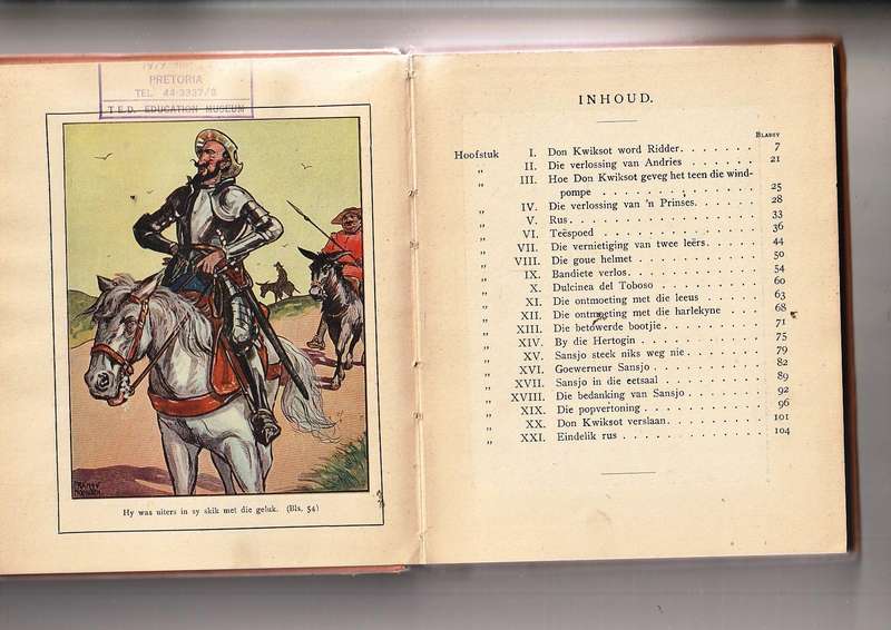 Awonture van die Swerwer-held Don Kwisot - (PAM Brink) skaars 1926 uitgawe