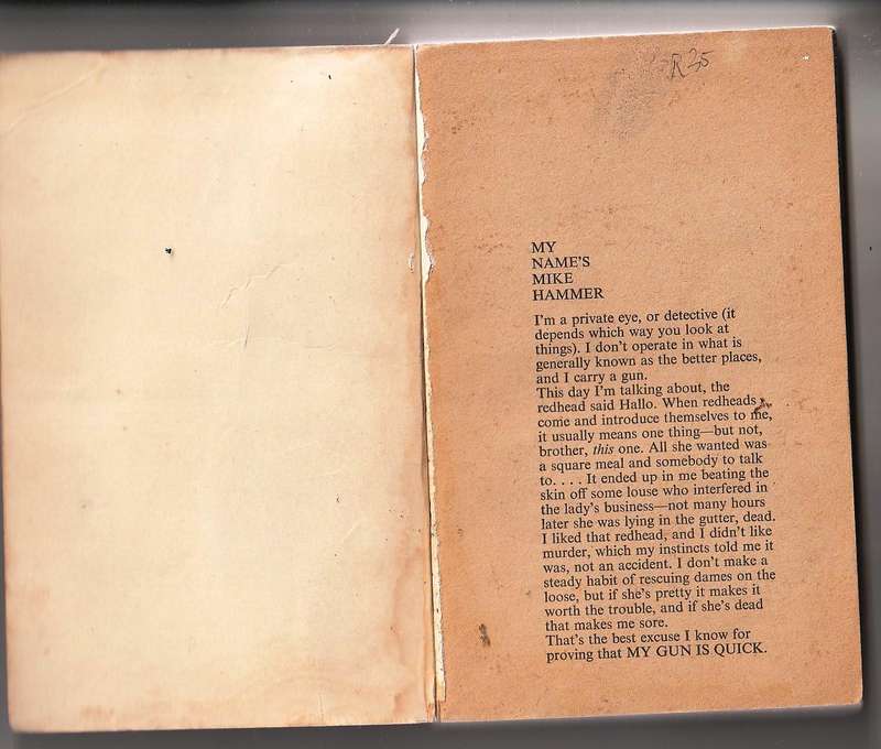 My Gun is Quick - Mickey Spillane - Mike Hammer crime thriller