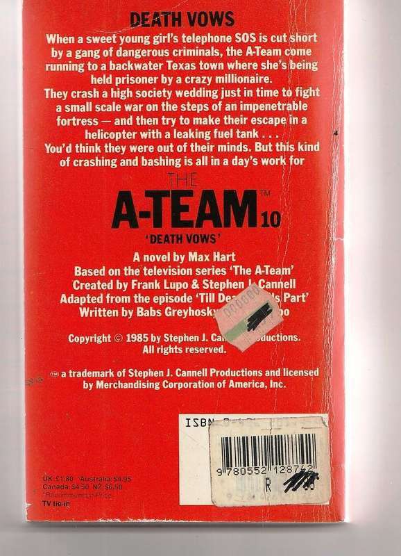 The A Team no 10 - Death vows - Max Hart - based on the TV series