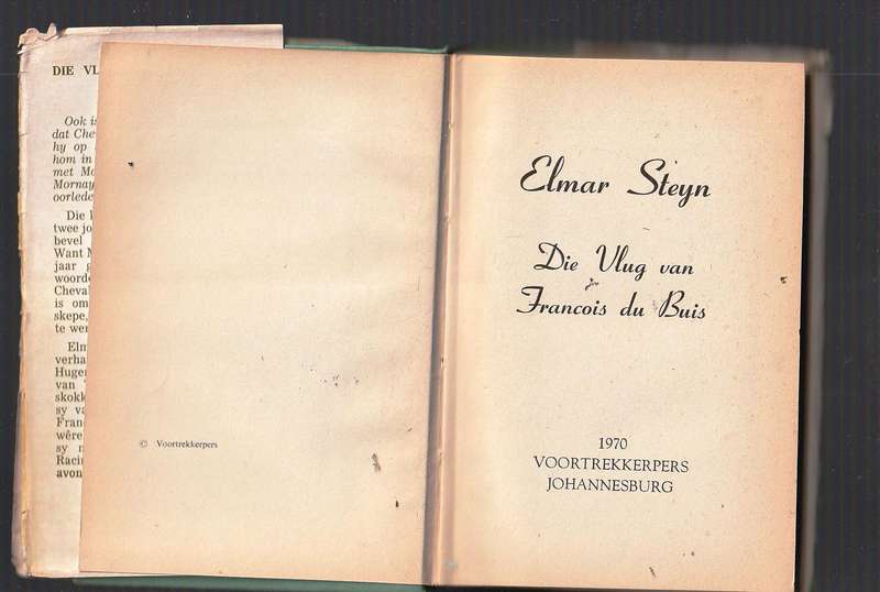 Die vlug van Francois du Buis - Elmar Steyn - Ou Kaapse verhaal