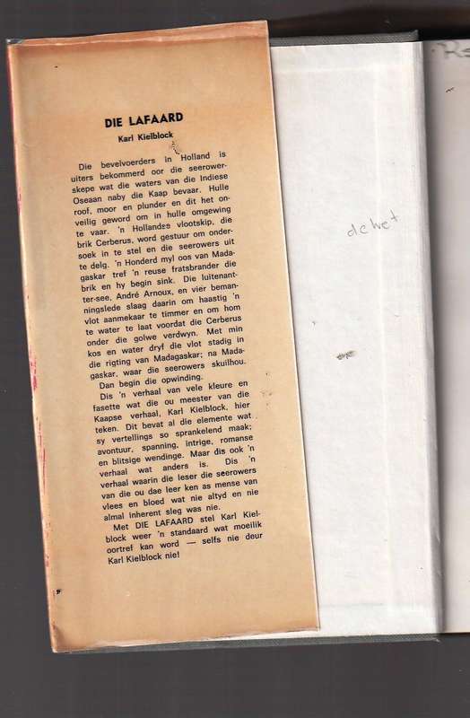 Die Lafaard - Karl Kielblock - Ou Kaapse verhaal