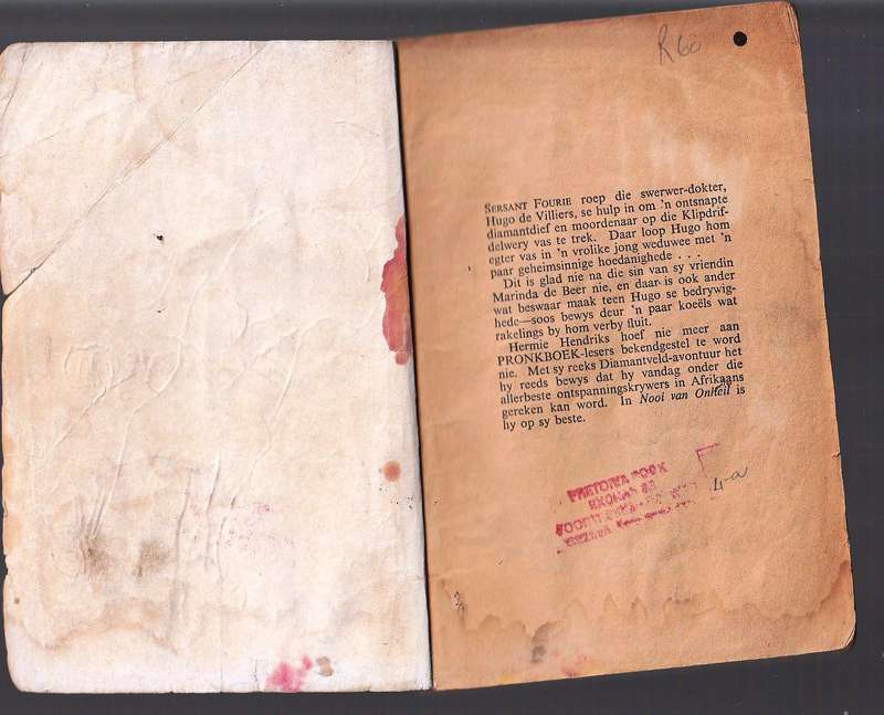 Nooi van Onheil - Hermie Hendriks - Diamantveld - Avontuur reeks - Pronk boek