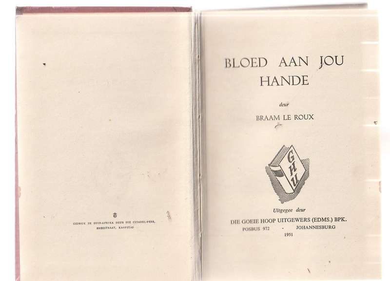 Bloed aan jou hande - Braam Le Roux - Dr Droom reeks