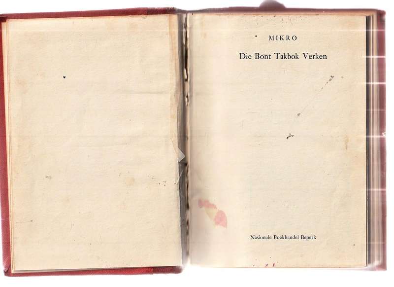 Die Bont Takbok Verken - Mikro - Takbok trilogie Boereoorlog avonture