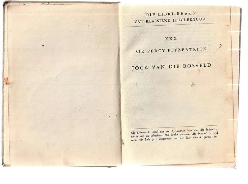 Jock van die Bosveld - Percy Fitzpatrick - Libri Reeks