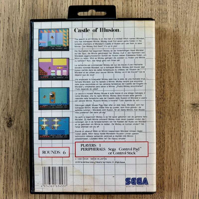 Castle of Illusion Starring Mickey Mouse  for Sega